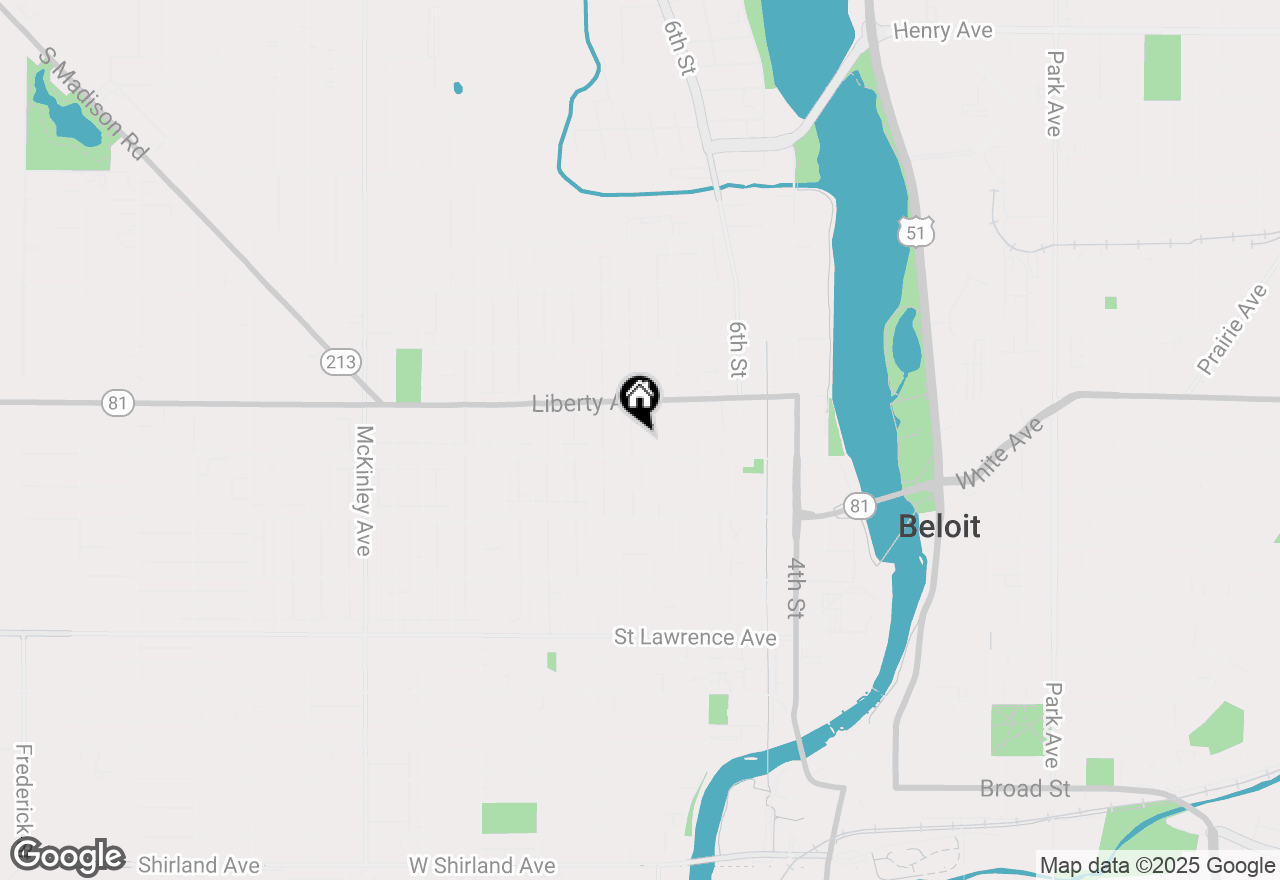 Map of 1014 Oak Street, Beloit, WI 53511