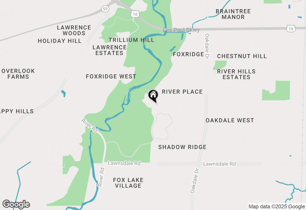 Map of 2426 Fox River Pkwy #D, Waukesha, WI 53189