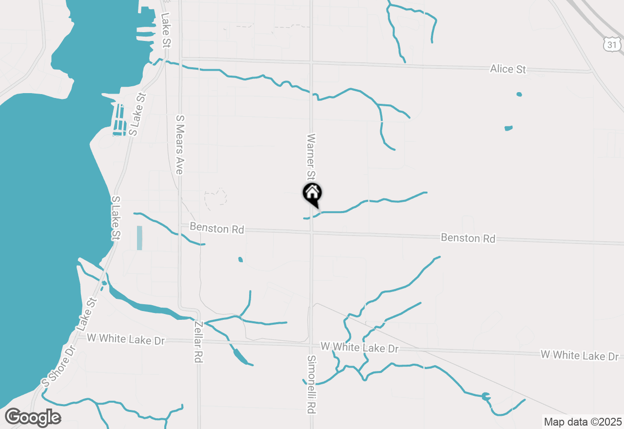 Map of 1401 Warner Street, Whitehall, MI 49461