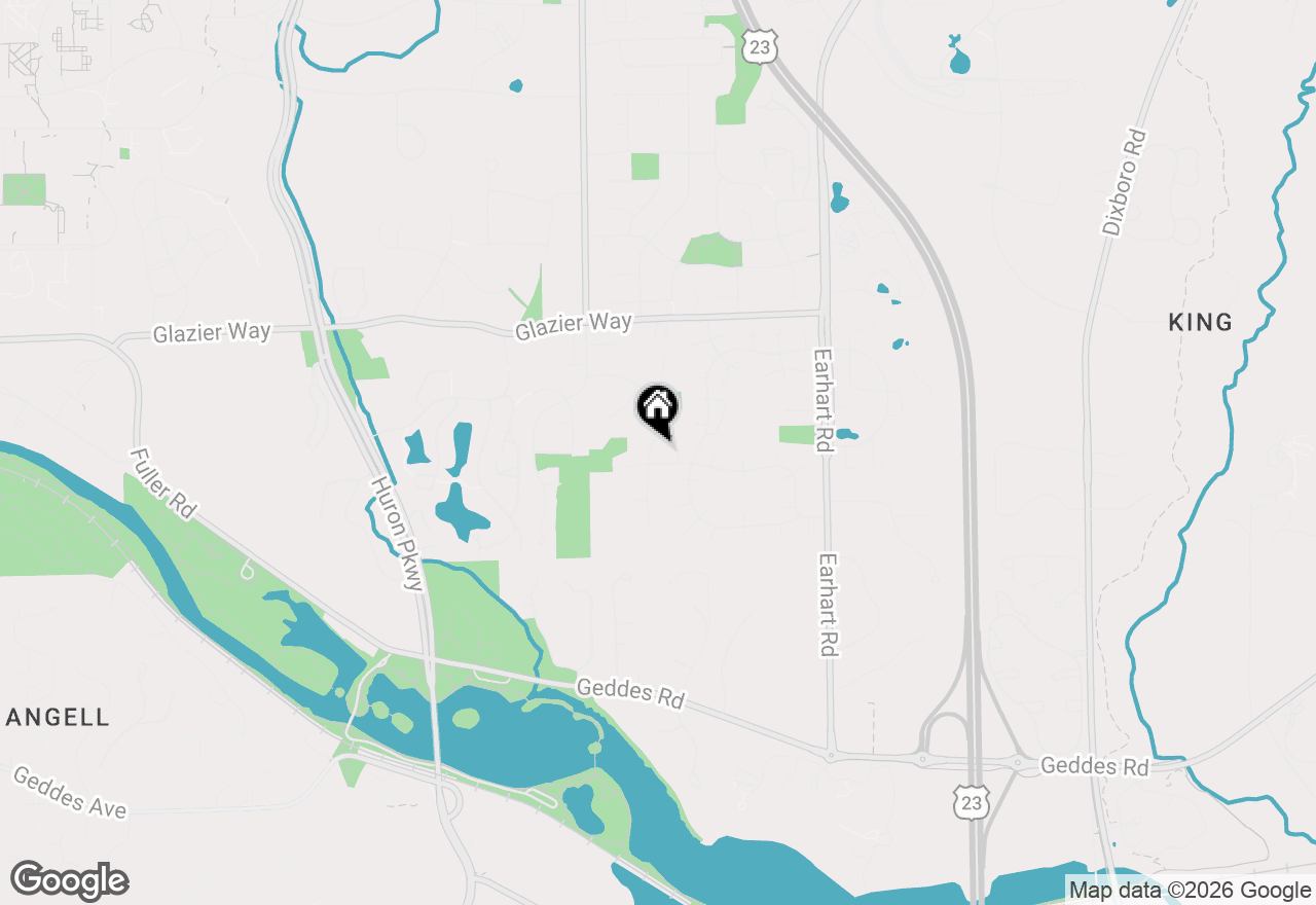 Map of 3635 Fox Hunt Drive, Ann Arbor, MI 48105