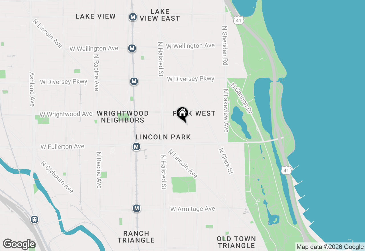 Map of 643 W Deming Place, Chicago, IL 60614