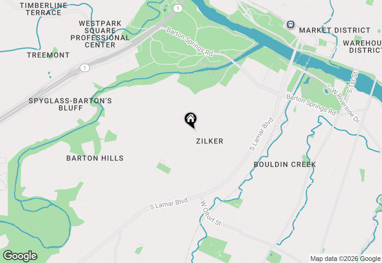 Map of 1502 Bluebonnet Ln, Austin, TX 78704