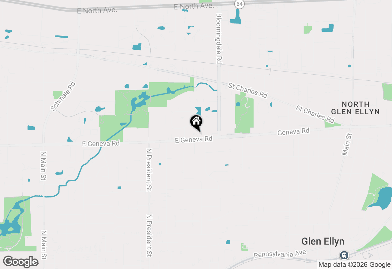 Map of 831 Avon Court, Glen Ellyn, IL 60137