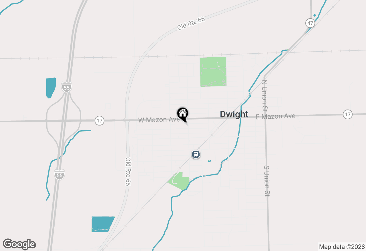 Map of 206 W Delaware Street, Dwight, IL 60420