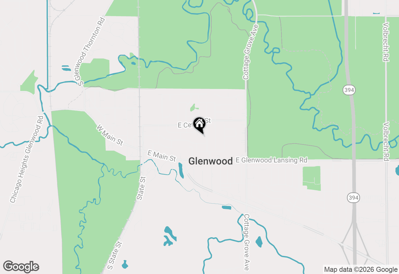 Map of 34 S Chestnut Court, Glenwood, IL 60425