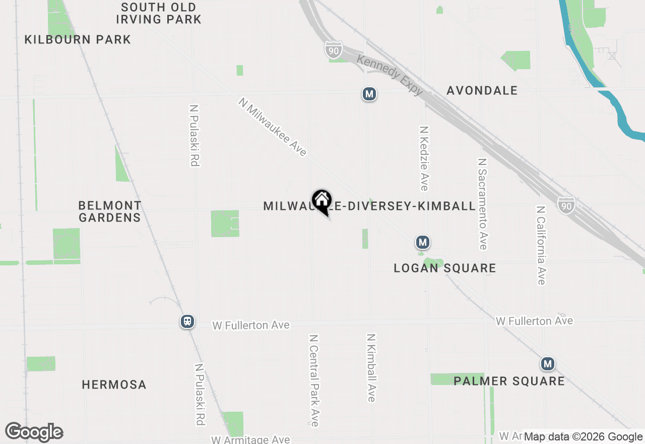 Map of 2728 N Drake Avenue #1N, Chicago, IL 60647