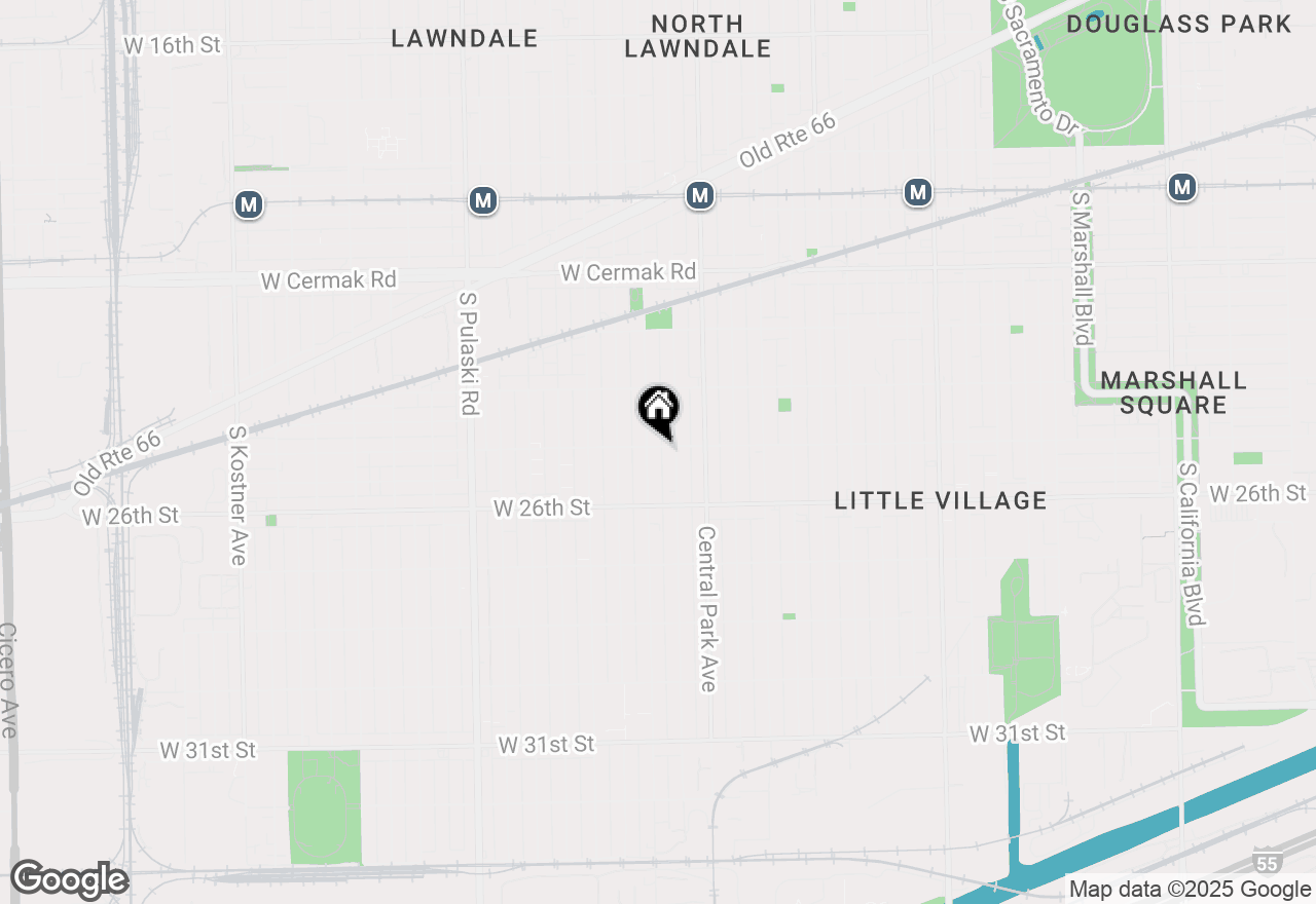 Map of 3651 W 25th Street #2R, Chicago, IL 60623