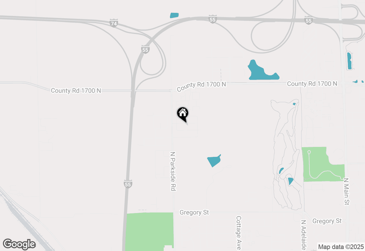 Map of 1721 Bluestone Drive, Normal, IL 61761