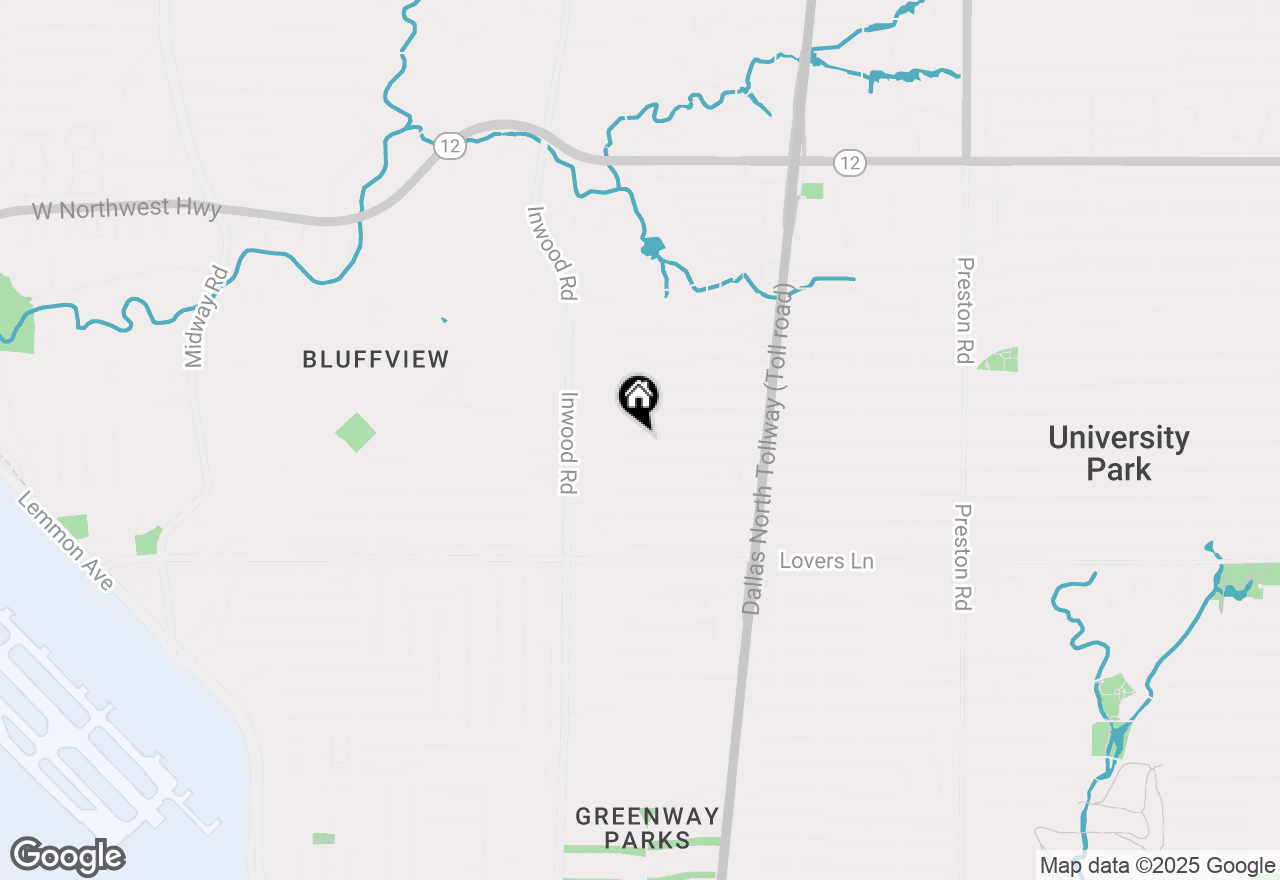 Map of 5521 W Hanover Avenue, Dallas, TX 75209