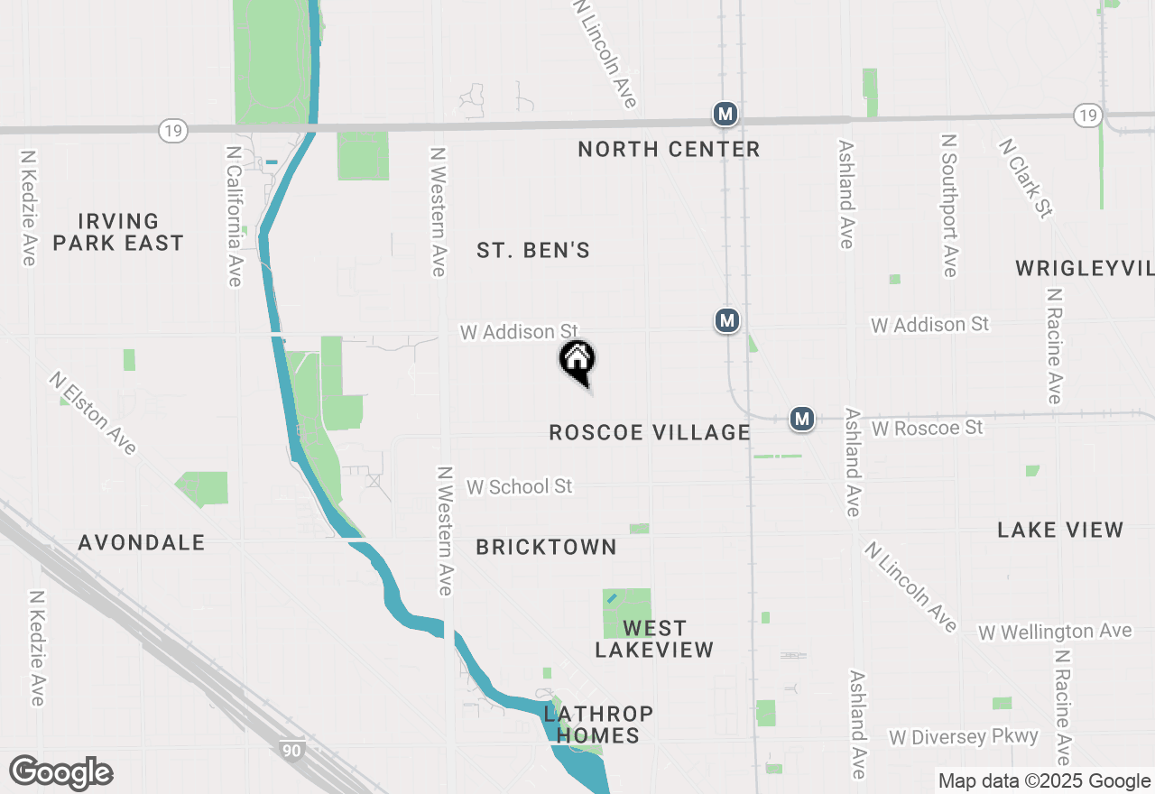 Map of 3443 N Hamilton Avenue, Chicago, IL 60618