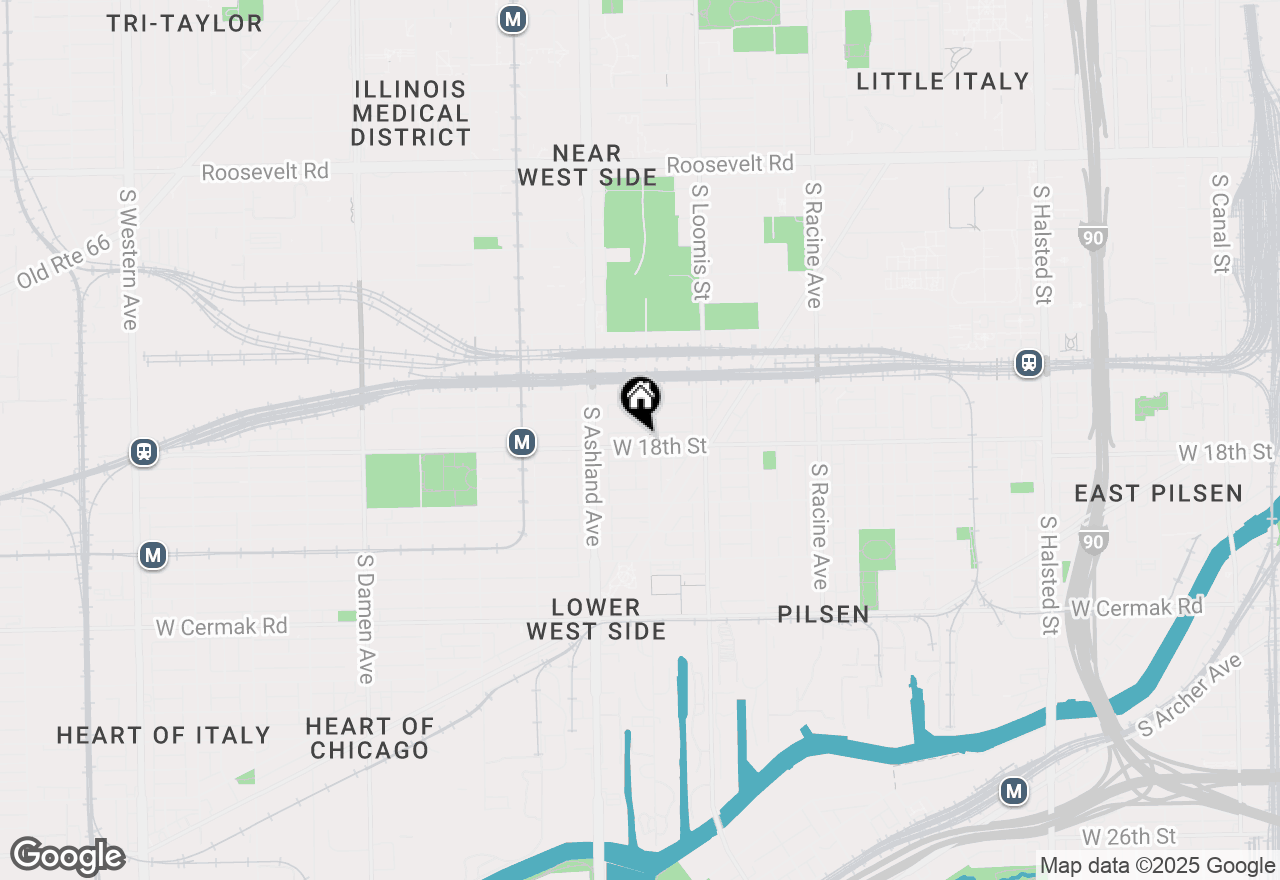 Map of 1504 W 18th Street, Chicago, IL 60608