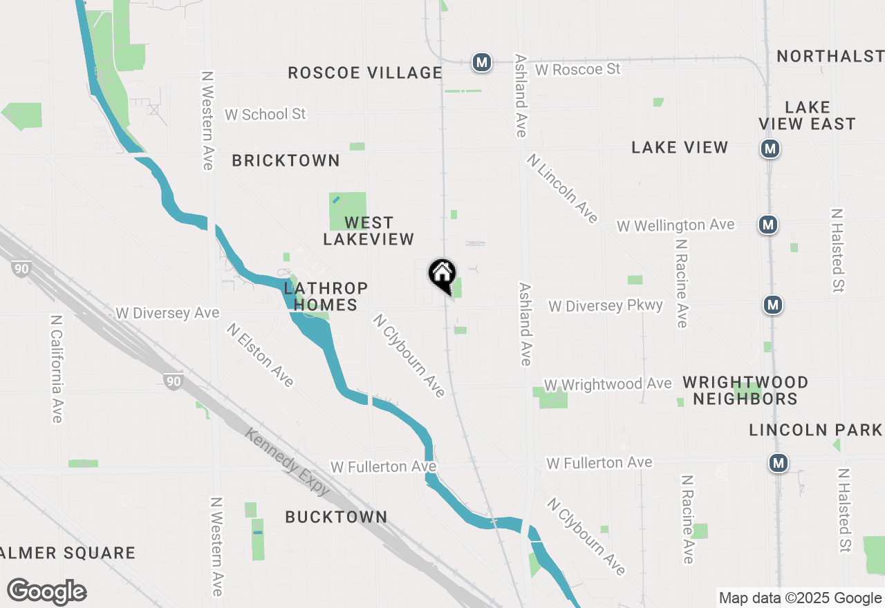 Map of 1800 W Diversey Parkway #D, Chicago, IL 60614