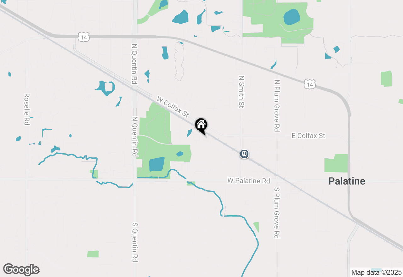 Map of 410 W Mahogany Court #609, Palatine, IL 60067