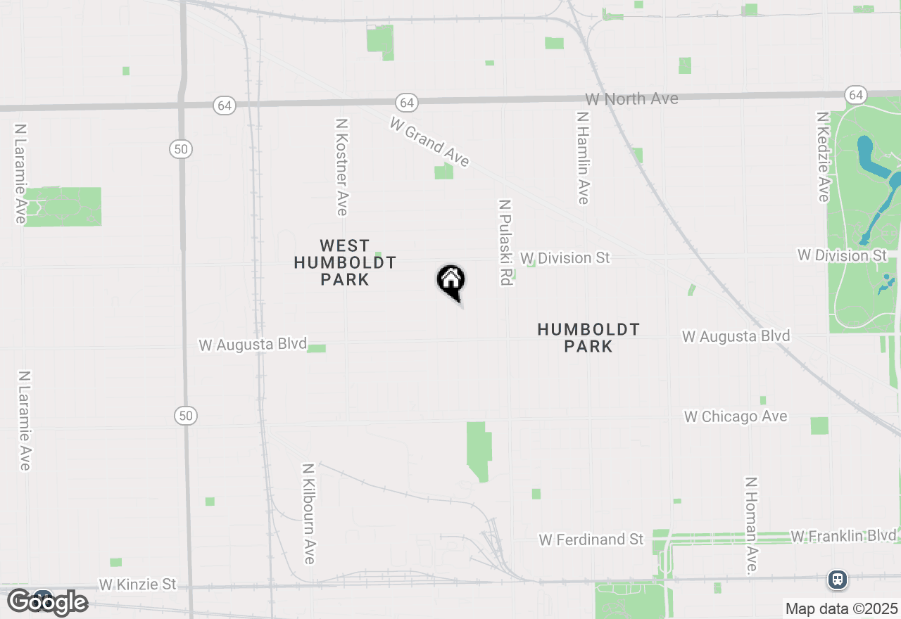 Map of 1047 N Kedvale Avenue, Chicago, IL 60651