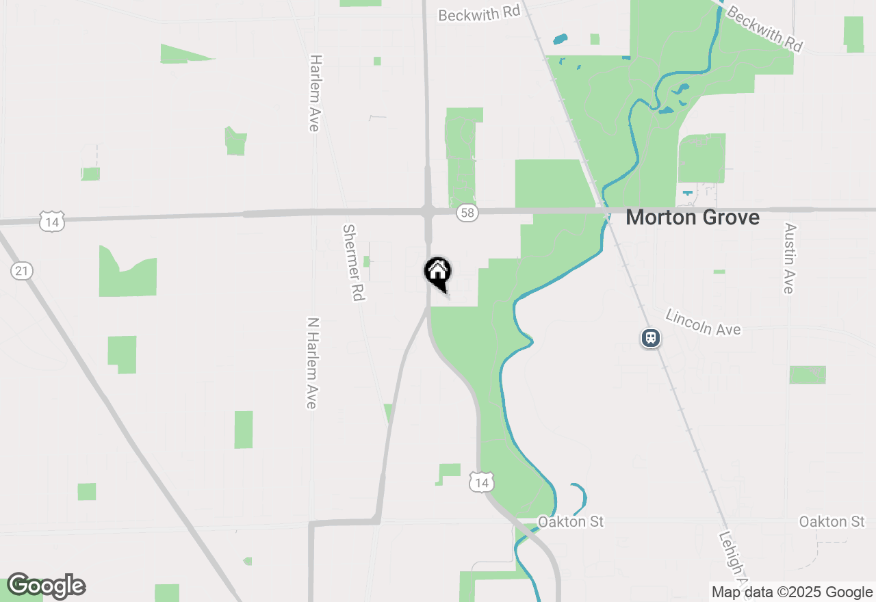 Map of 8536 Grove Street, Morton Grove, IL 60053