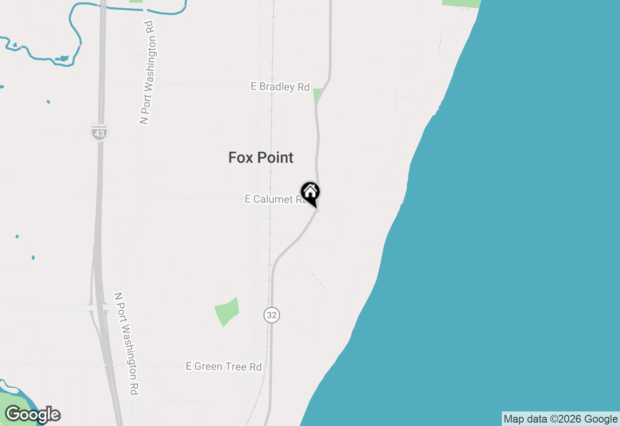Map of 7531 N Lake Dr, Fox Point, WI 53217