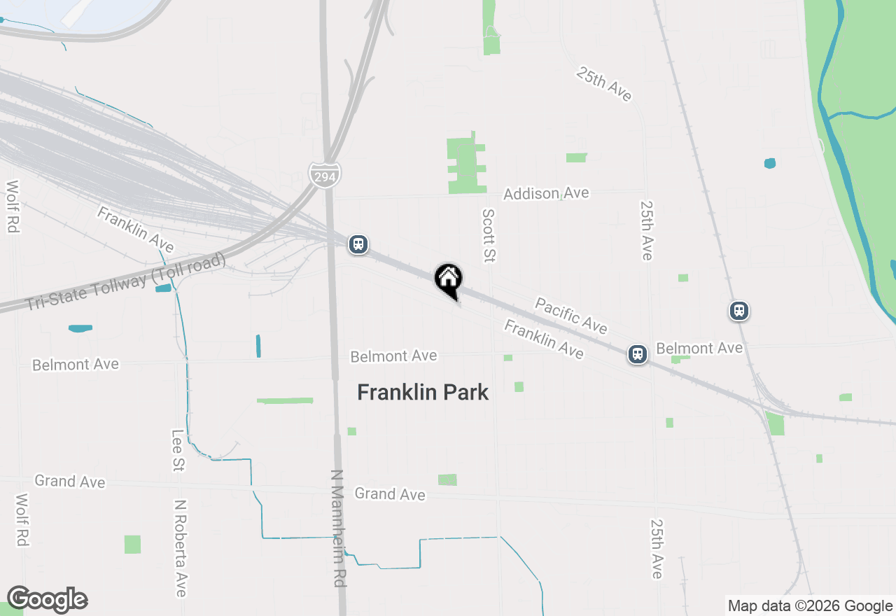 Map of 10067 Franklin Avenue, Franklin Park, IL 60131