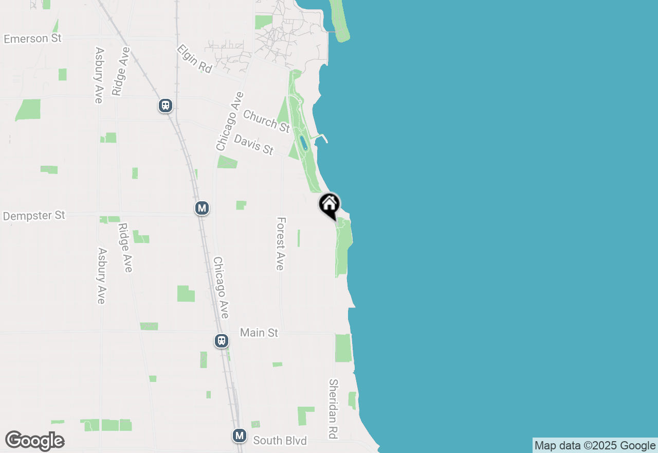 Map of 111 Burnham Place, Evanston, IL 60202