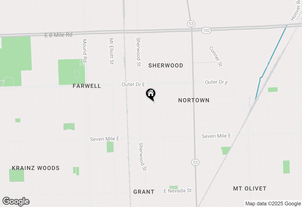 Map of 19479 Helen Street, Detroit, MI 48234