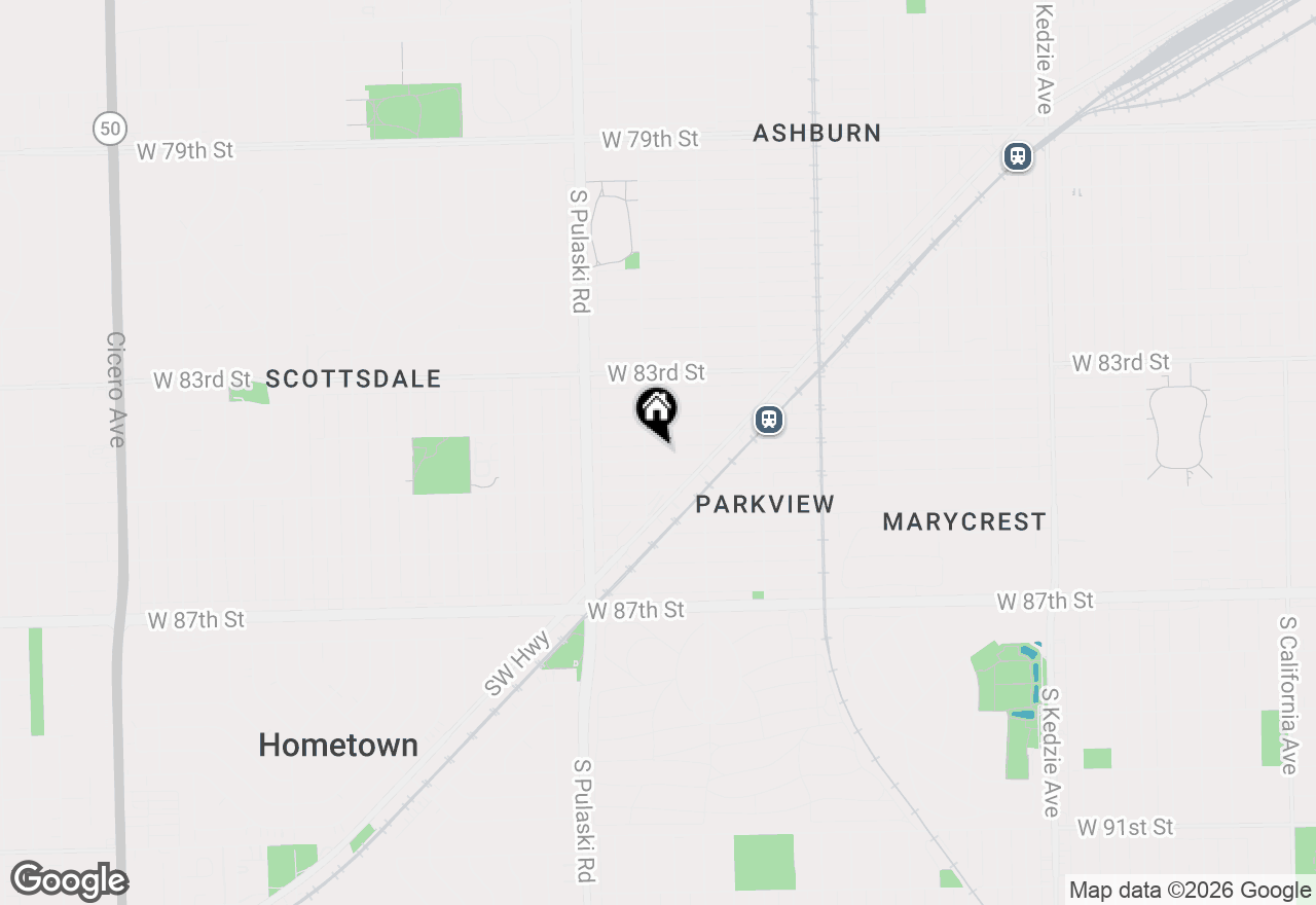 Map of 3846 W 84th Place, Chicago, IL 60652