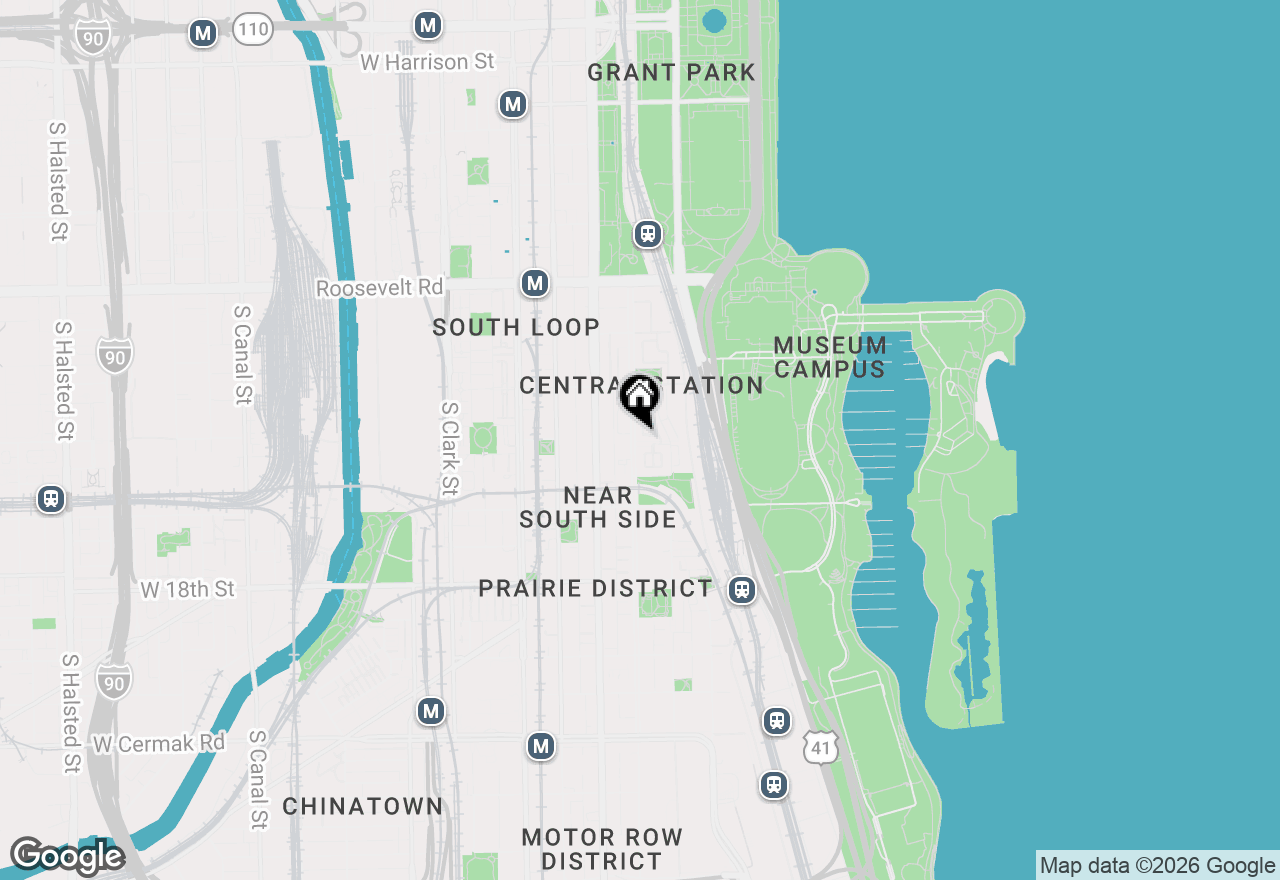 Map of 1478 S Prairie Avenue #D, Chicago, IL 60605