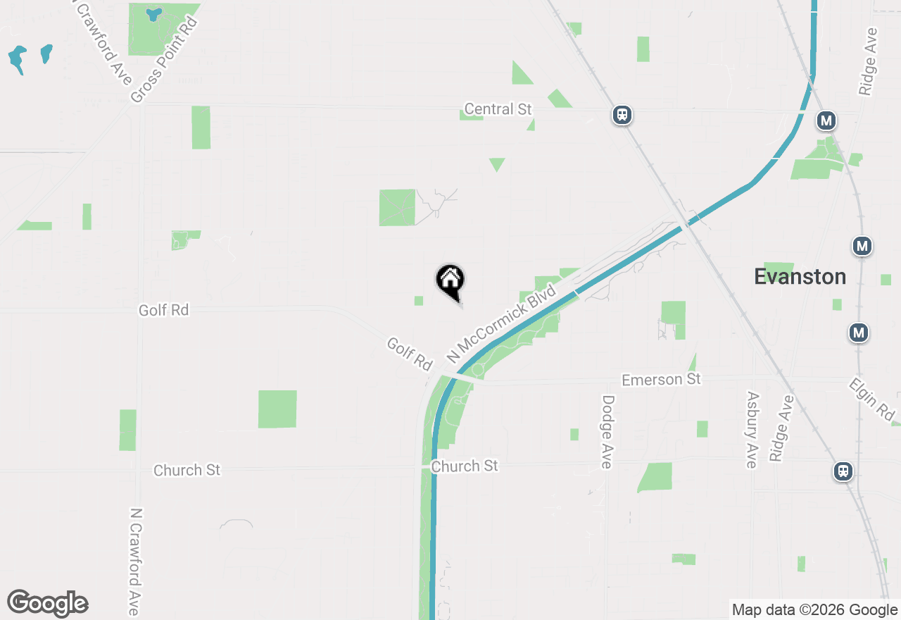Map of 2440 Simpson Street, Evanston, IL 60201