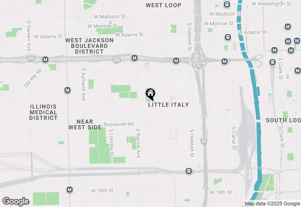 Map of 1100 W Taylor Street #3F, Chicago, IL 60607