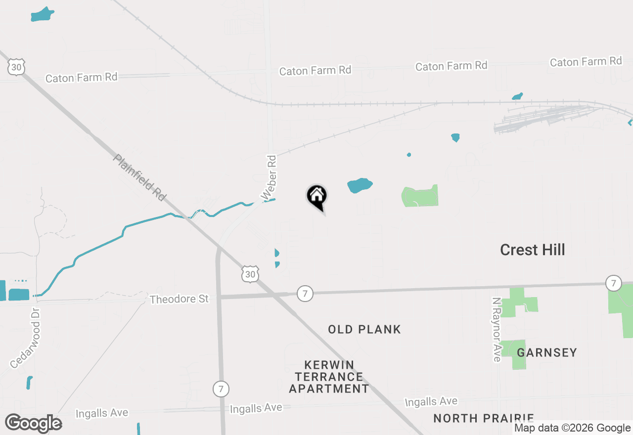 Map of 1822 Barthelone Street, Crest Hill, IL 60403