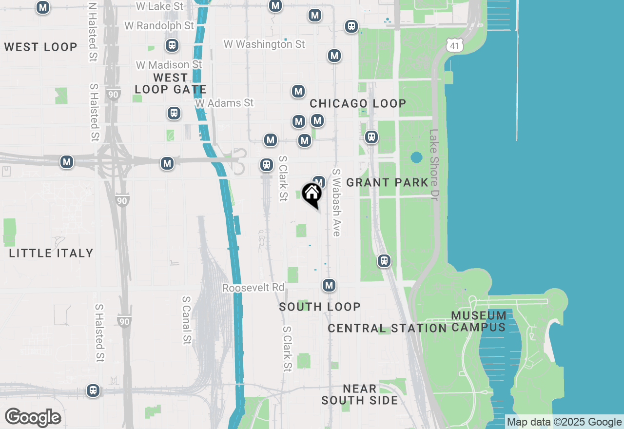 Map of 801 S Plymouth Court #602, Chicago, IL 60605