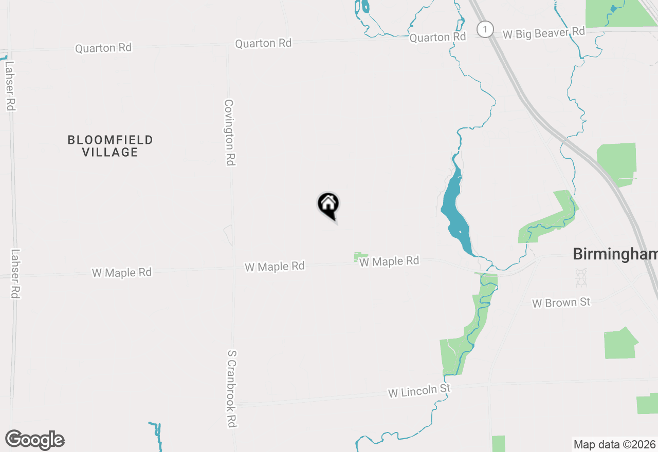 Map of 1900 Fairview Street, Birmingham, MI 48009