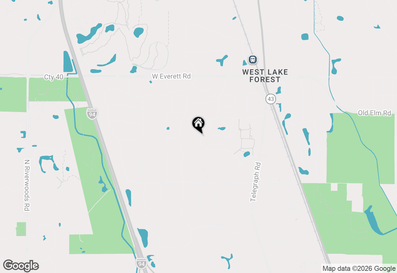 Map of 1340 Wood Hill Lane, Lake Forest, IL 60045