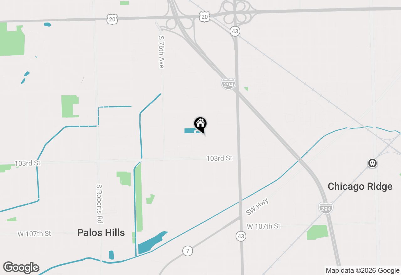 Map of 10200 Mulberry Lane #H, Bridgeview, IL 60455