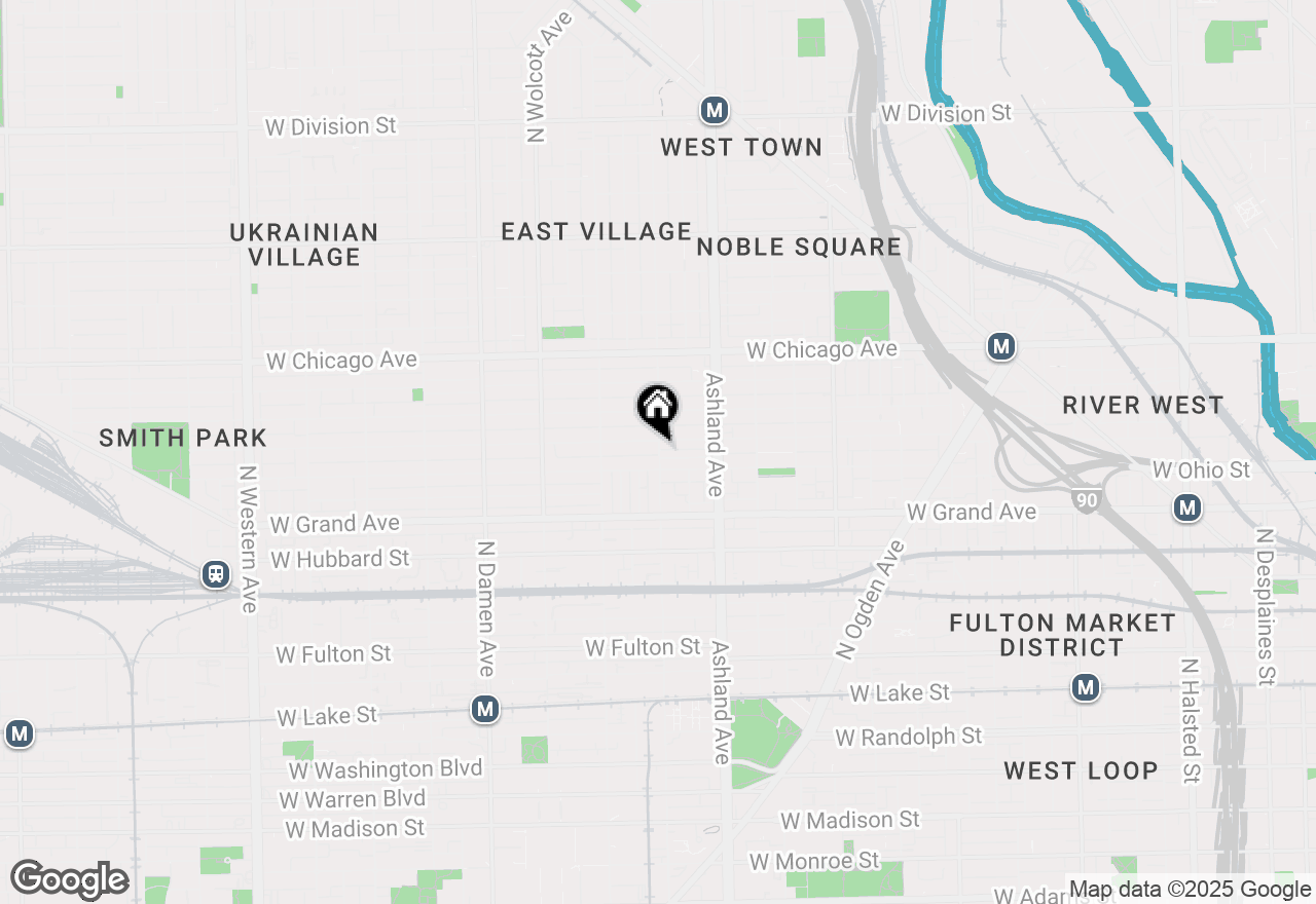Map of 614 N Paulina Street, Chicago, IL 60622