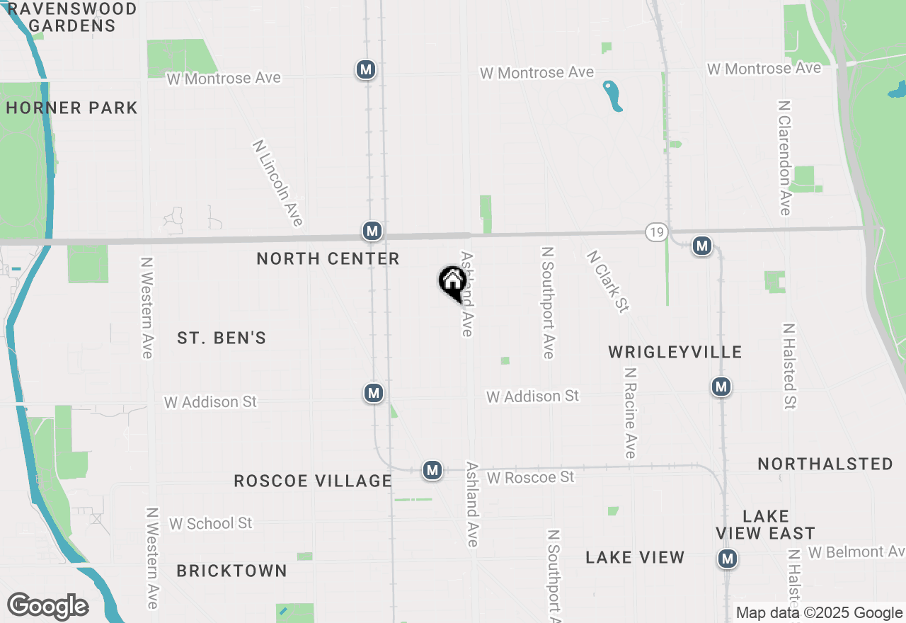 Map of 1622 W Grace Street #1, Chicago, IL 60613