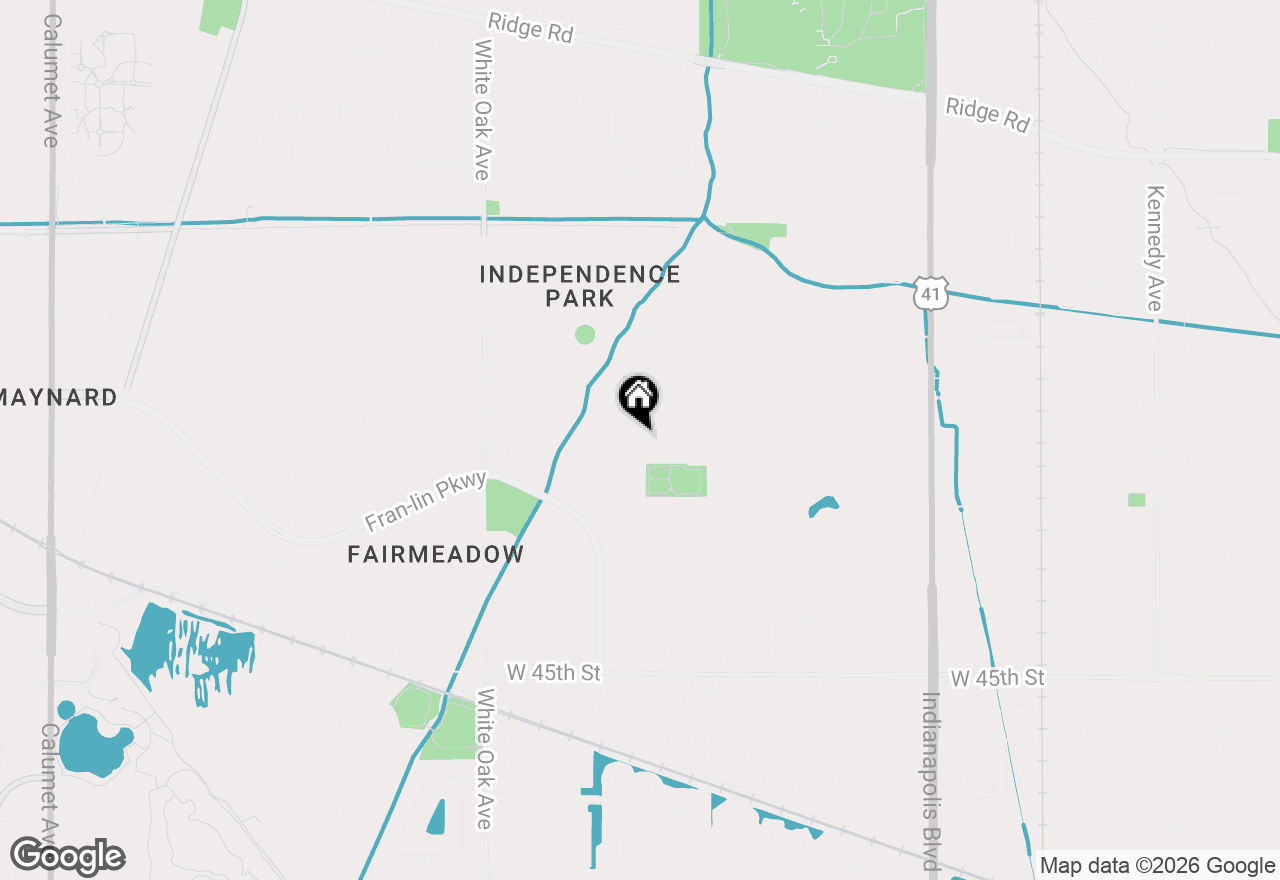 Map of 1838 Bluebird Lane, Munster, IN 46321