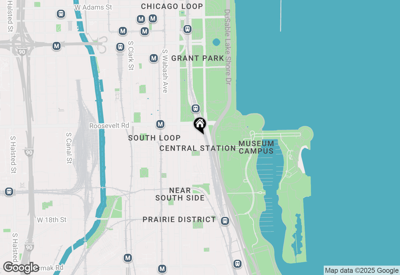Map of 1235 S Prairie Avenue #2505, Chicago, IL 60605