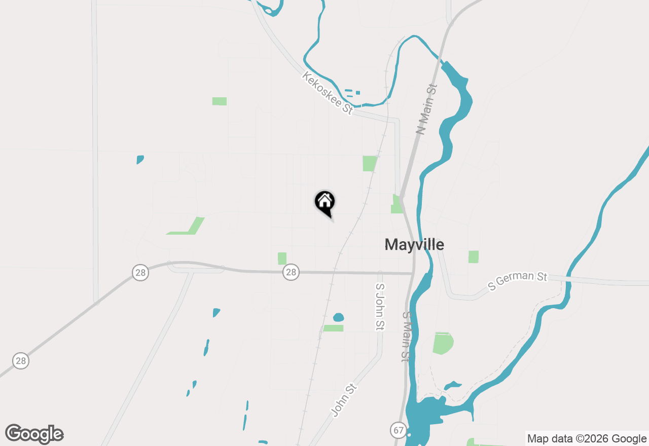 Map of 111 Grove St, Mayville, WI 53050