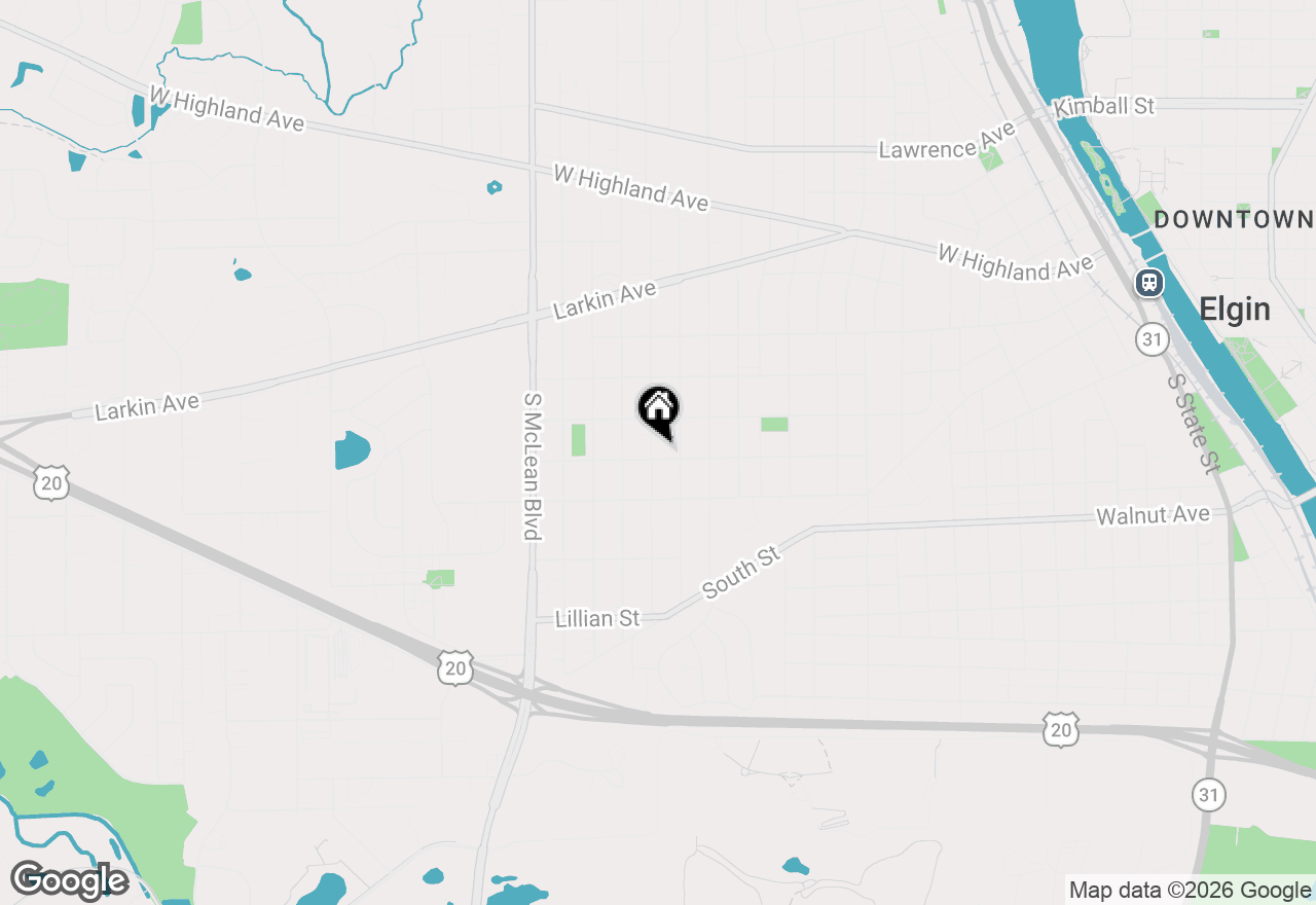 Map of 133 S Aldine Street, Elgin, IL 60123