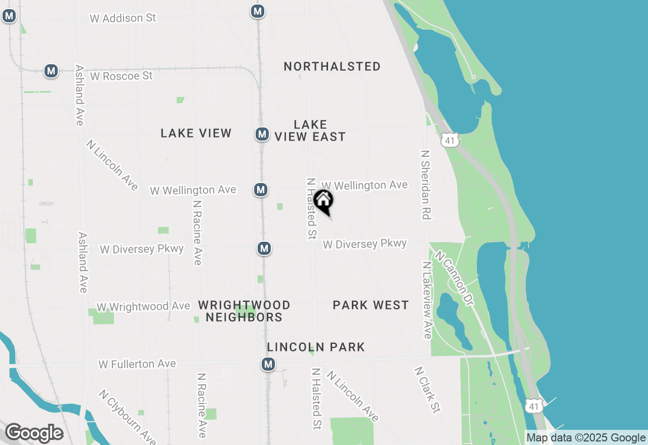 Map of 2848 N Burling Street #1, Chicago, IL 60657