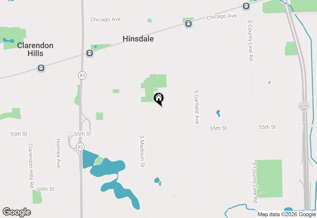 Map of 824 S Vine Street, Hinsdale, IL 60521