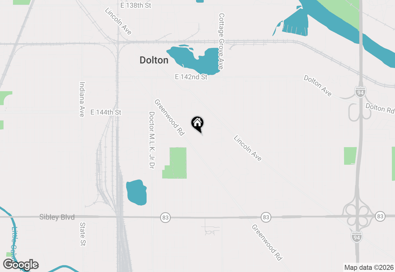 Map of 14519 Sanderson Avenue, Dolton, IL 60419