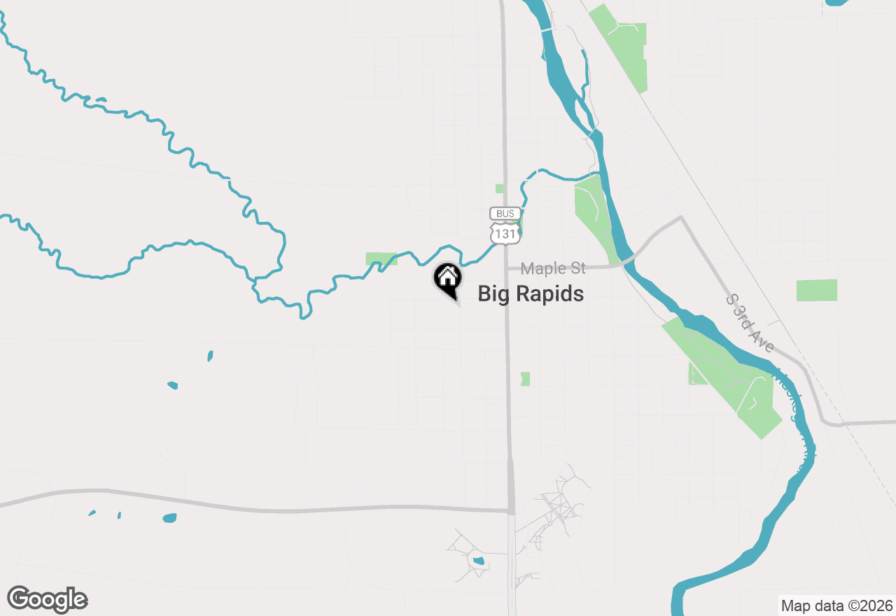 Map of 315 Rust Avenue, Big Rapids, MI 49307