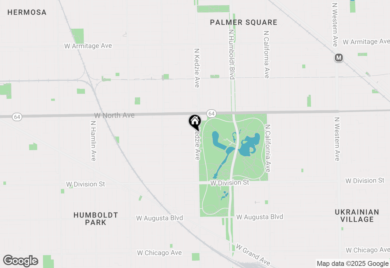 Map of 1448 N Kedzie Avenue #2, Chicago, IL 60651