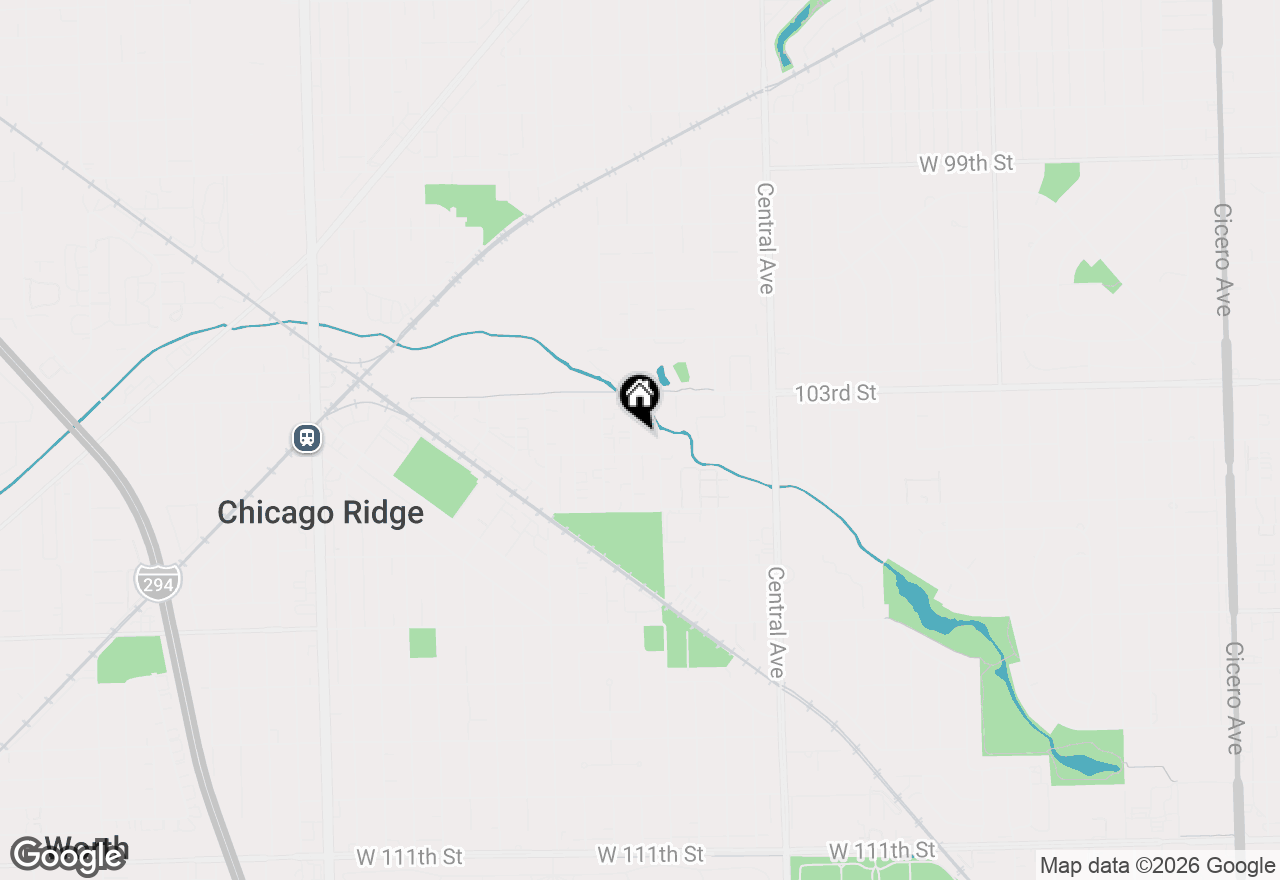 Map of 5840 W 104th Street #106, Oak Lawn, IL 60453