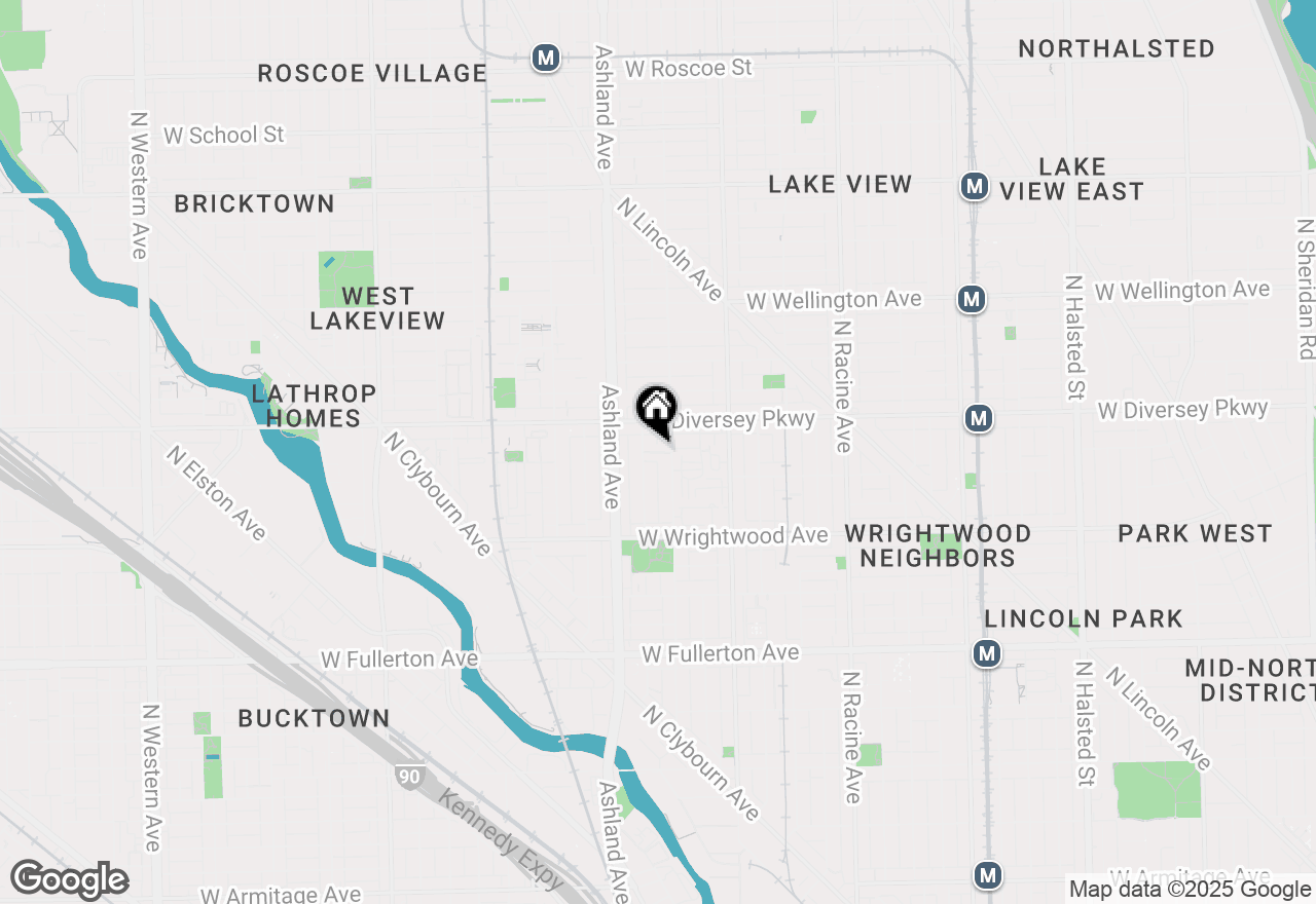 Map of 2720 N Greenview Avenue #M, Chicago, IL 60614