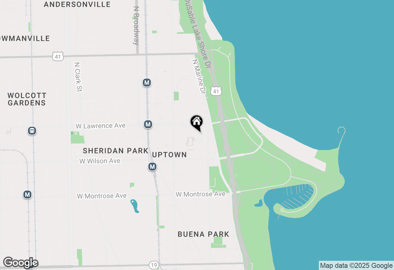 Map of 839 W Lakeside Place #1W, Chicago, IL 60640