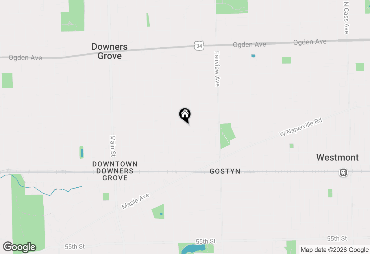 Map of 548 Prairie Avenue, Downers Grove, IL 60515