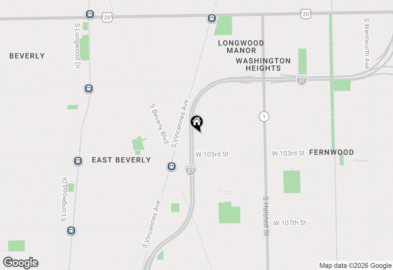 Map of 1156 W 102nd Street, Chicago, IL 60643