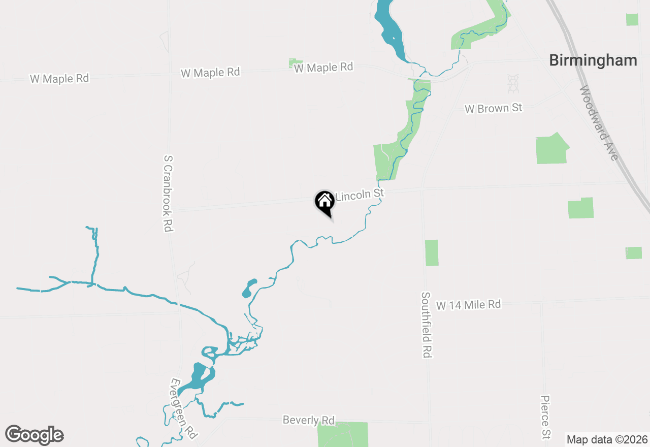 Map of 1570 Northlawn Boulevard, Birmingham, MI 48009