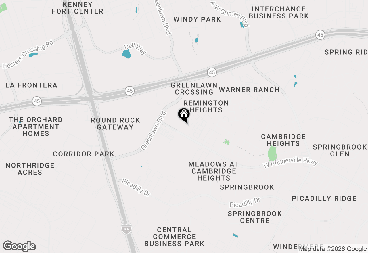 Map of 17400 Torneo Dr, Round Rock, TX 78664